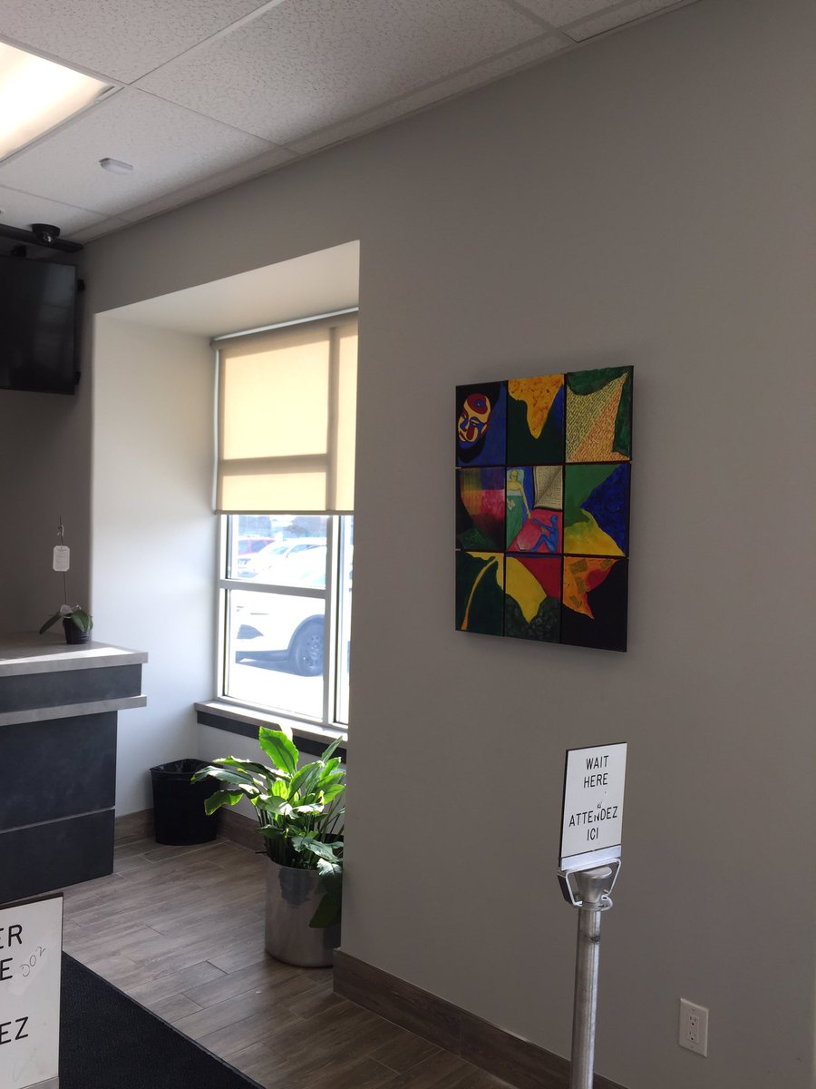 LMCHousing's tweet photo. This beautiful painting done by members at @NewSchoolColour  is the perfect addition to our lobby. So vibrant and Oh so Canadian🍁 https://t.co/jQ1PwIUc1g