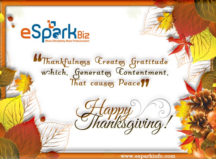eSparkBiz's tweet image. Have a Happy Thanks giving week! Hoping your Thanks giving is filled with blessings and joy. #eSparkBiz