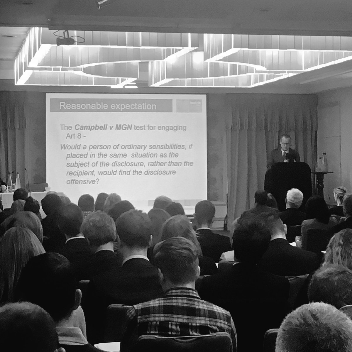 White_Paper_Co's tweet photo. Gavin Millar QC of @matrixchambers on #Privacy: Important to balance Art 10 right of the Press & Art 8 right of the claimant! #wpdefamation https://t.co/OYxCrwKPPk