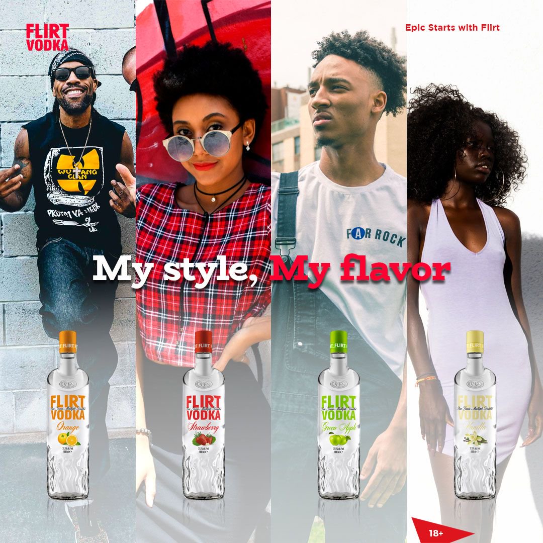FlirtVodkaKenya's tweet photo. Shout out to the ones with Epic style.If you could describe your style using Flirt Flavor, which would it be? Comment below #EpicStartsWithFlirt https://t.co/wdQJLq3Nq1