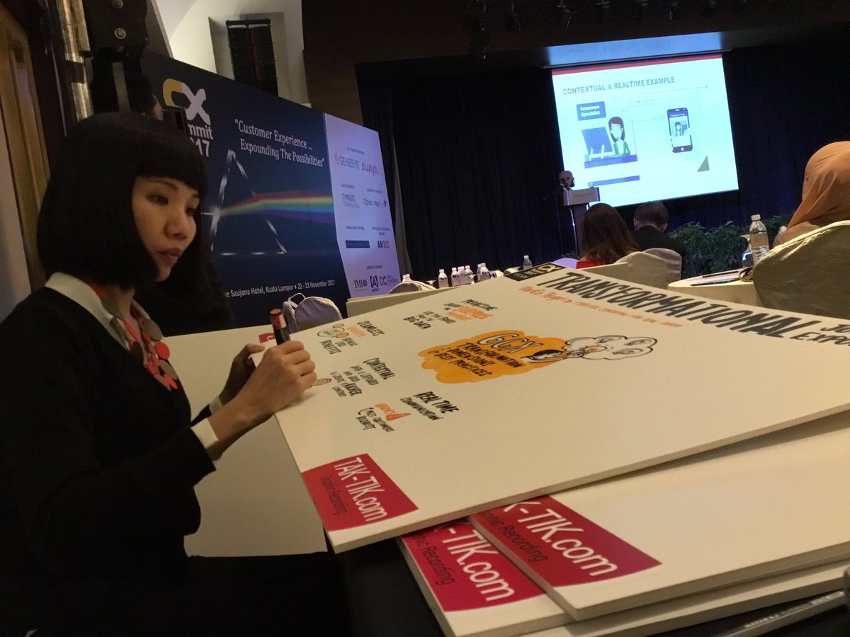 Graphic_Record's tweet photo. TAK-TIK graphic recording today and tomorrow at #CXSummit2017
#SaujanaKL
#CustomerExperience https://t.co/Qk2yFd9rpr