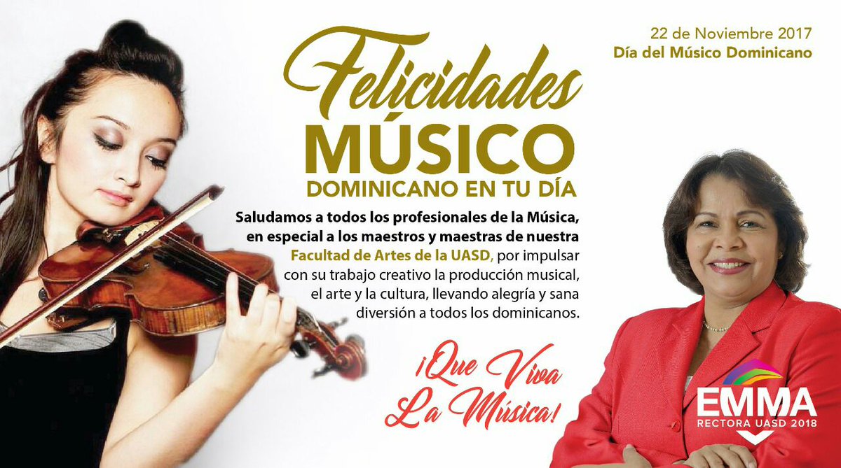JuEmmaUASD's tweet photo. Felicidades Músico Dominicano en tu día. 👨‍🎤🎼🎶🎤 https://t.co/8djEAjAVyp