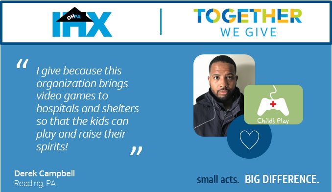 Together we give! 9 days left to pledge to an organization or cause that is important to YOU! Today we share why 3 #OHPA experts pledge! Thank you Joanne, Bharath &amp; Derek! #IHXecutioNERs #WhyIGive