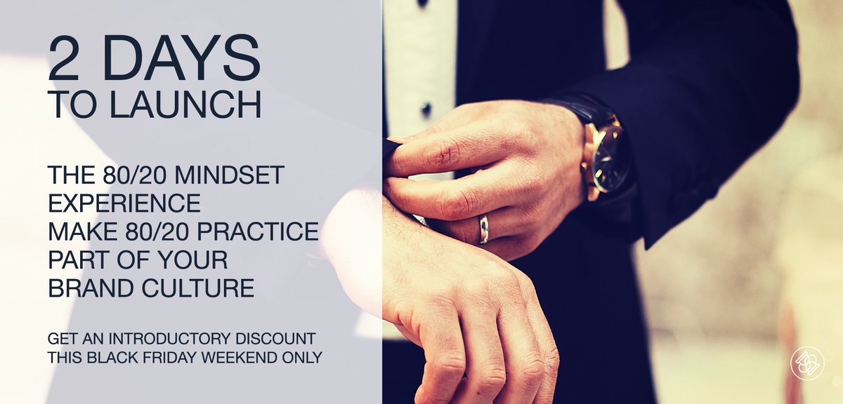 The8020Mindset's tweet photo. It's 2 days to go until the #8020Mindset e-course launches. Become one of the powerful 20% as you learn from super-performers. Make sure you stay tuned for the Black Friday weekend specials! #8020 #RichardKoch https://t.co/YoK9hjCDi8
