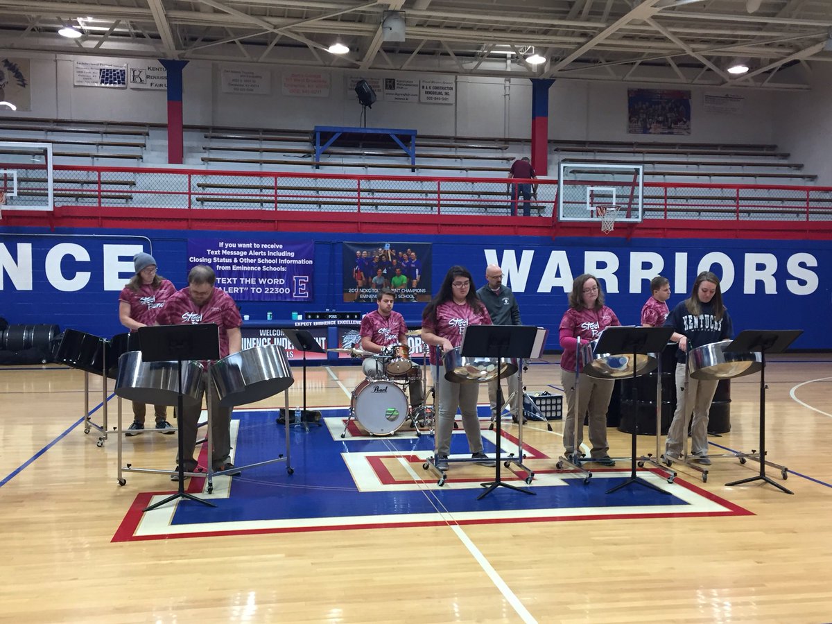 EISMusic's tweet photo. Steel Band Assembly was so much fun! Thank you Cambellsville University for coming! https://t.co/p8WlRyOraZ