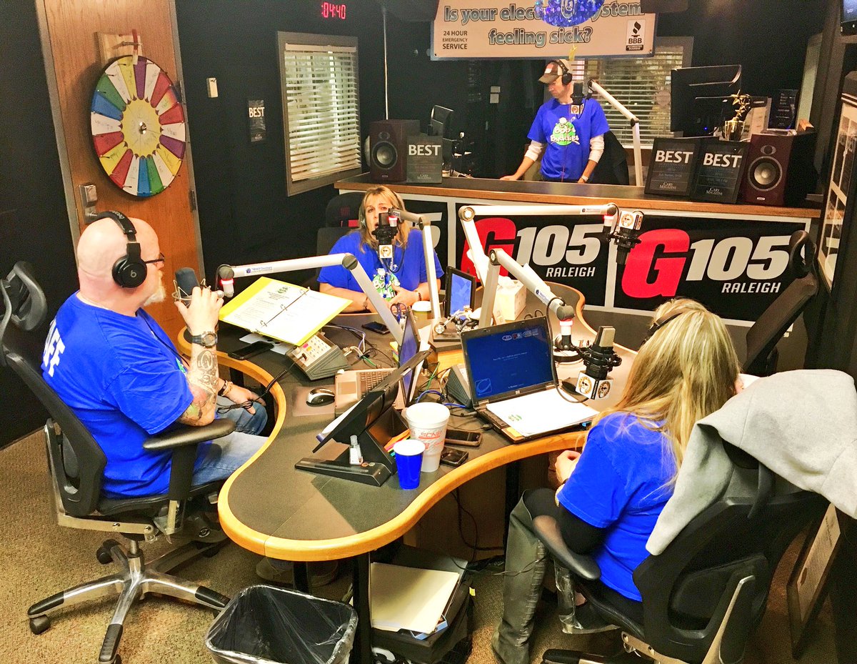G105radio's tweet photo. Today is the day! Call us now at (866)975-CURE to donate and help us find a cure for children with brain cancer! #BobsBuddies https://t.co/0JZUVLTQCr