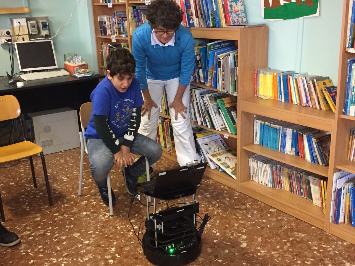 AnnaledaM's tweet photo. Piloting innovative pedagogical approaches for #personalisedlearning #Mathisis #H2020 #TurtleBot #specialneeds @fmdigitale @Alessandr84 @Valentina_fmd @KwiatGosia @dtsatsou @npolitout @haydeaweb https://t.co/AK0L3OhaWv