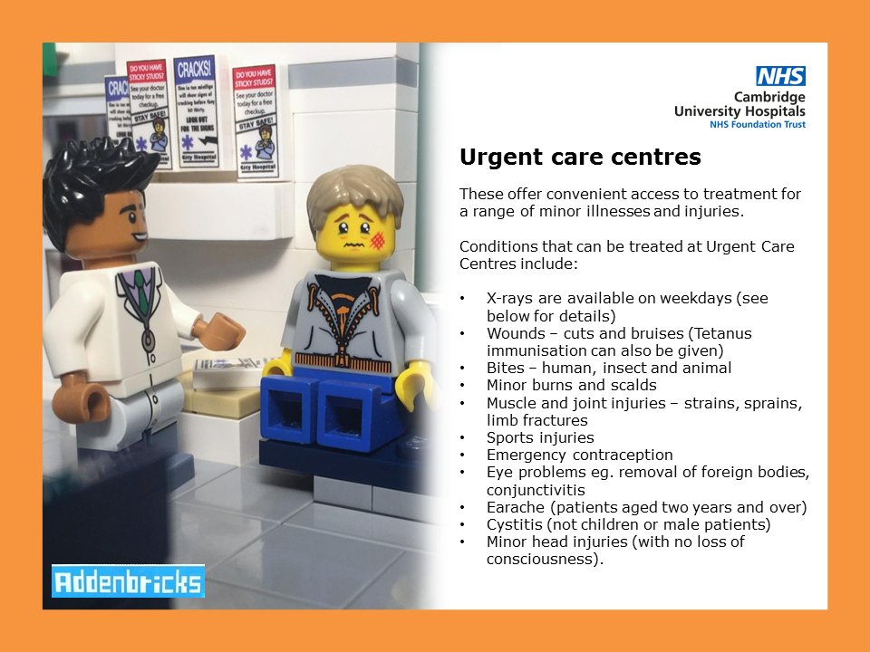 CUH_NHS's tweet photo. Do you know where your nearest Minor Illness &amp; Injury Unit or Walk-in Centre is? https://t.co/fhORAoHEJI #HelpCUH https://t.co/xux4mjBKI6