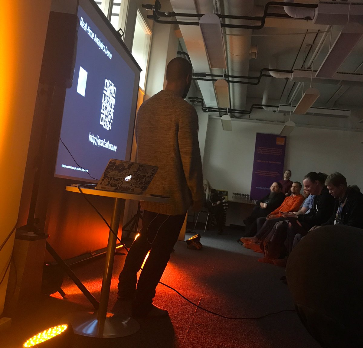 mrjnaa's tweet photo. Interesting content with some impressive live demoing skills at #FintechAfterDark ! @adhorn featured here. https://t.co/5qEO30cc64