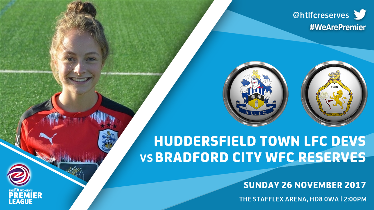Sunday 26th November <a href="/StafflexArena/">The Stafflex Arena</a> HD8 0WA 2pm kick off, <a href="/htlfcreserves/">HTLFC Reserves</a> vs <a href="/bcwfc/">BcwFC</a> reserves, free entry, @OfficialHTSA @htafcslo @FA_WPL #WeArePremier