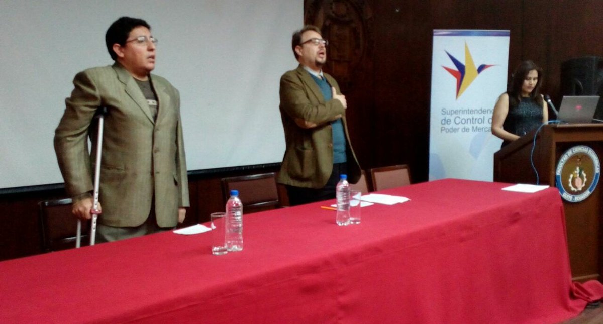 Competencia_Ec's tweet photo. @AntiMonopolioEC inicia el Taller Internacional de Publicidad Comparativa en el marco #LORCPM con palabras de bienvenida del Ec. #GuidoDuque, Subdecano de Economía de @lacentralec. https://t.co/VLl79fB9wj
