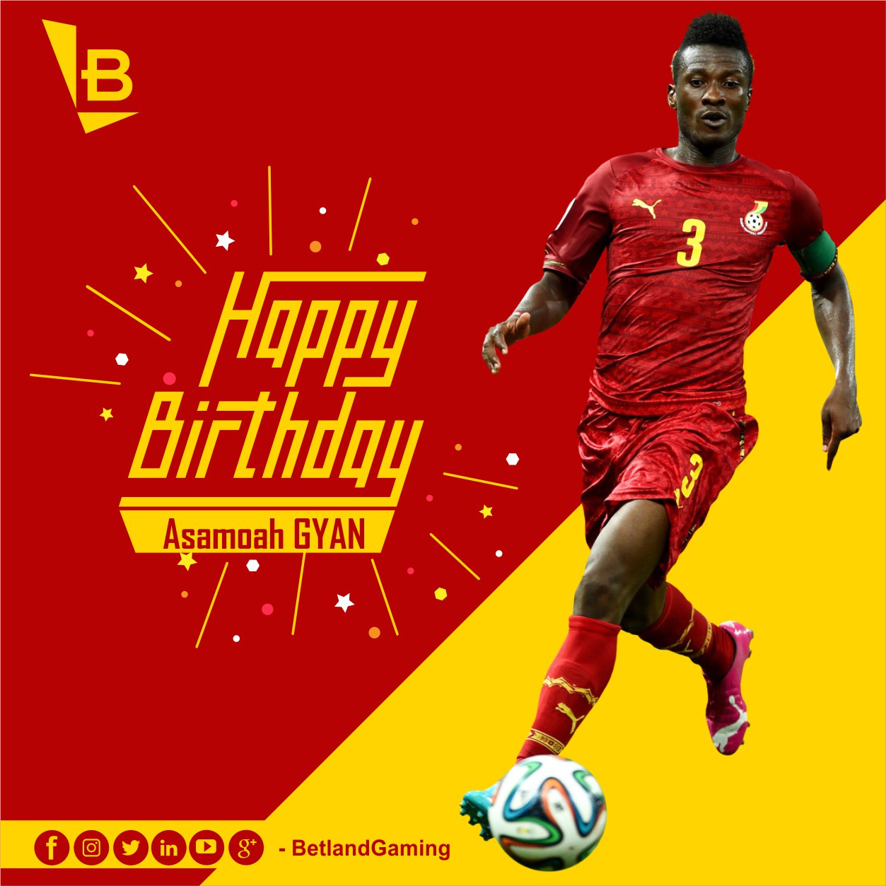 Happy 32nd Birthday, Asamoah Gyan

Africa\s All-time topscorer at the World Cup 