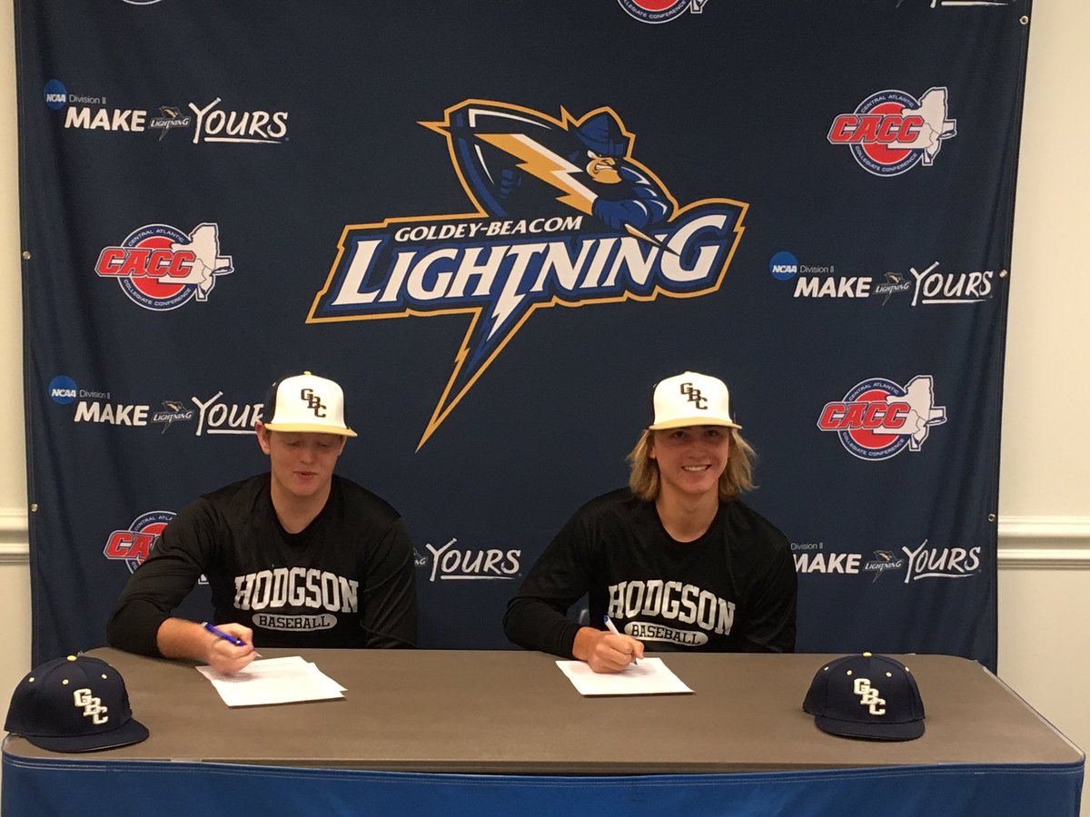 bmox55's tweet photo. HVT Baseball players D.Brown &amp; C.Meggison signing with Goldey Beacon Lightning @HodgsonVoTech @HVT_Baseball @NCCVoTech @CMox18 https://t.co/XXThdfRN3T