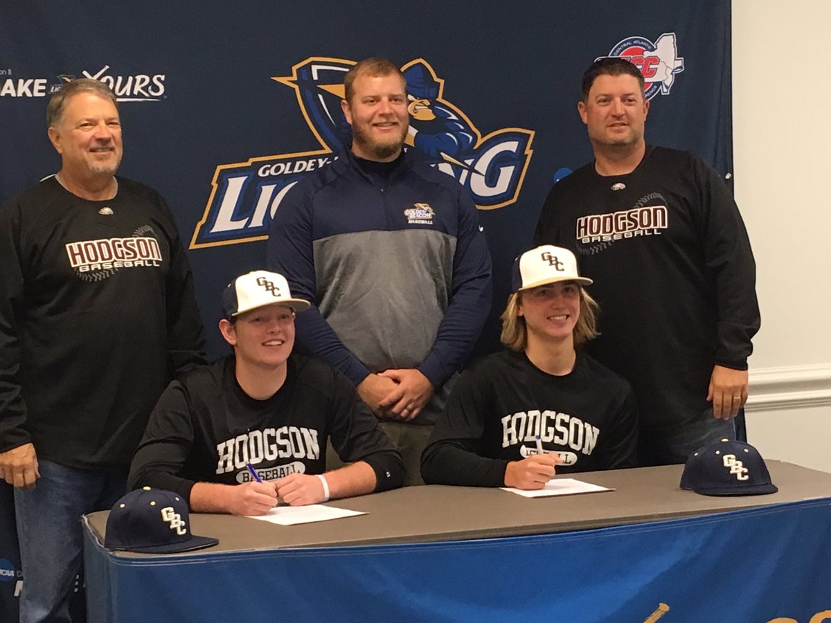 bmox55's tweet photo. HVT Baseball players D.Brown &amp; C.Meggison signing with Goldey Beacon Lightning @HodgsonVoTech @HVT_Baseball @NCCVoTech @CMox18 https://t.co/XXThdfRN3T