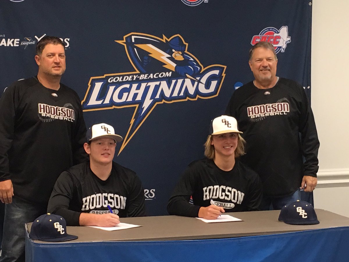 bmox55's tweet photo. HVT Baseball players D.Brown &amp; C.Meggison signing with Goldey Beacon Lightning @HodgsonVoTech @HVT_Baseball @NCCVoTech @CMox18 https://t.co/XXThdfRN3T