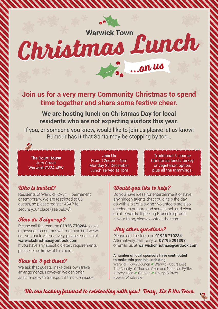 RCWFC's tweet photo. Racing Club Warwick are supporting this fantastic event..if you know of anyone who would benefit from a Christmas dinner and company then please pas this on to them... https://t.co/qNRTialkqY