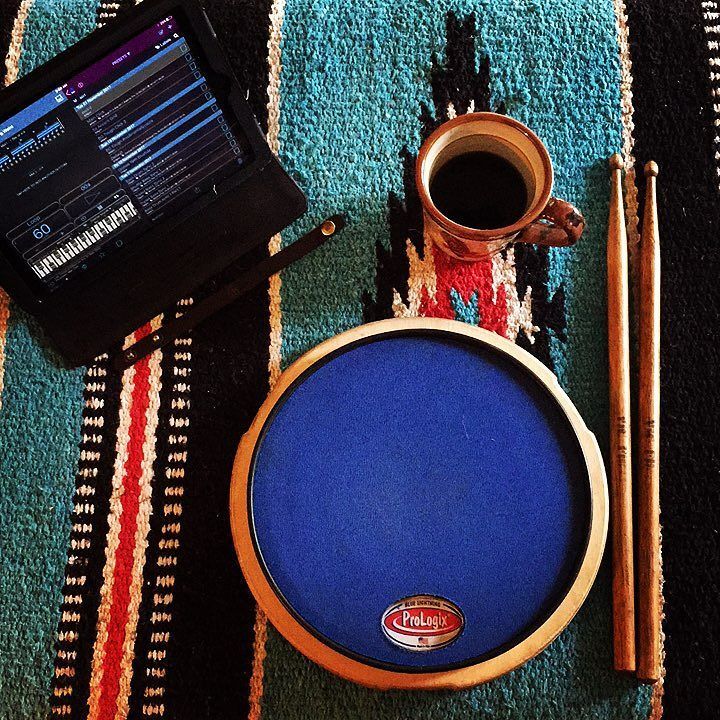 JeromyABailey's tweet photo. My practice set up this morning. .
.
.
#drums #practice #coffee https://t.co/VEnVXgFpv4 https://t.co/tnHvFdZQiD