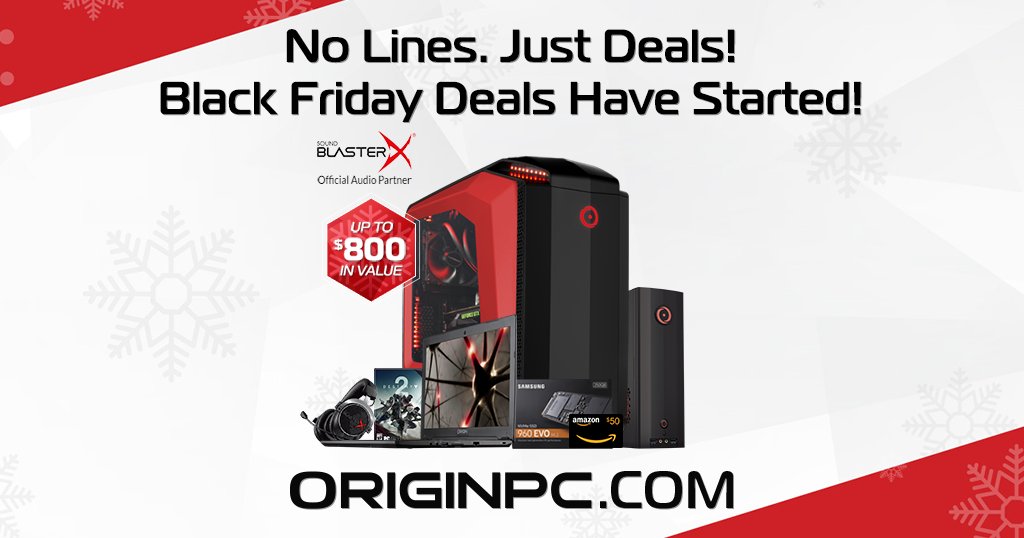 Origin Pc On Twitter Our Black Friday Deals Have Started Check Us Ground Shipping Free 250gb Samsung M 2 Nvme Ssd 50 Gift Card Digital And Much More Pic Twitter Jznwwyom6b