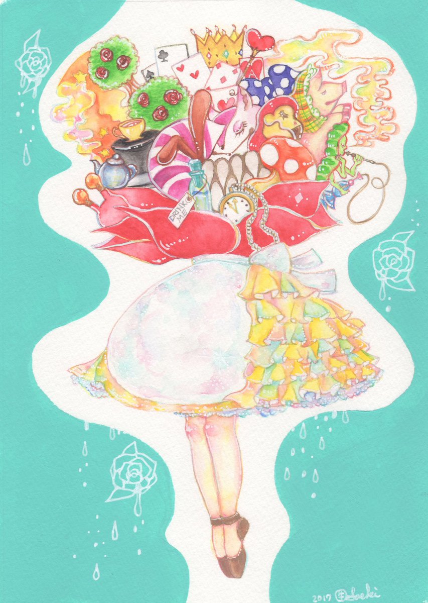 Ushimaru Saeki 7 8 2ピーターパンartjam 21 アリス これ靴下履かせてしまうか未だに見ては考えている 今日は書類とか文字ばかり書いていたーっ アリス 不思議の国のアリス イラスト 絵描き人 水彩絵の具 アクリル絵の具