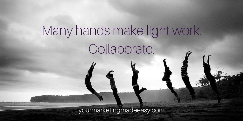 MarketMadeEasy's tweet photo. Many hands make light work. Collaborate. #YQRsmallbiz #yqr #smallbiz https://t.co/9hWyqWYaGo