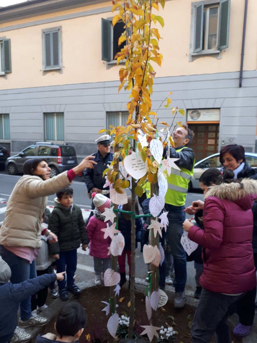 il_bosco_acm's tweet photo. C'era un'aiuola spoglia davanti alla Scuola dell'Infanzia. Oggi grazie ad un bel lavoro di squadra  tra istituzioni e residenti, e soprattutto grazie alla creativita` dei bimbi, e` diventata l'aiuola piu` bella del quartiere! #giornatanazionaledeglialberi #malpensata #bergamo https://t.co/uc1RXTo0Kx
