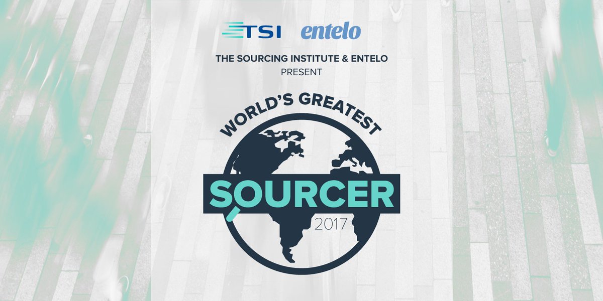 Entelo's tweet photo. Are you a contender for the World’s Greatest Sourcer? Register, show off your sourcing skills, and compete for the prize of $2,500! The first challenge kicks off TODAY and there's still time to register: https://t.co/v0n6T9zcQp #WGS17 @sourcinginst @shally @Entelo https://t.co/OcSC3ePBpx