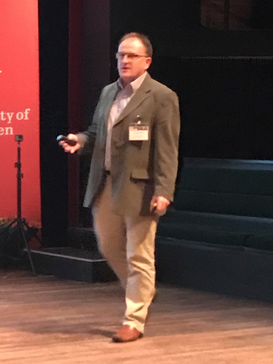 sirfrasersays's tweet photo. Douglas Philp (St Andrews) reminds us that networks are everywhere and that instructions are required to make a replicator.  He goes on to integrate replication processes with the making of a mechanically interlocked molecule, specifically a rotaxane. #MMNP @univgroningen https://t.co/w3o5aWRBM6