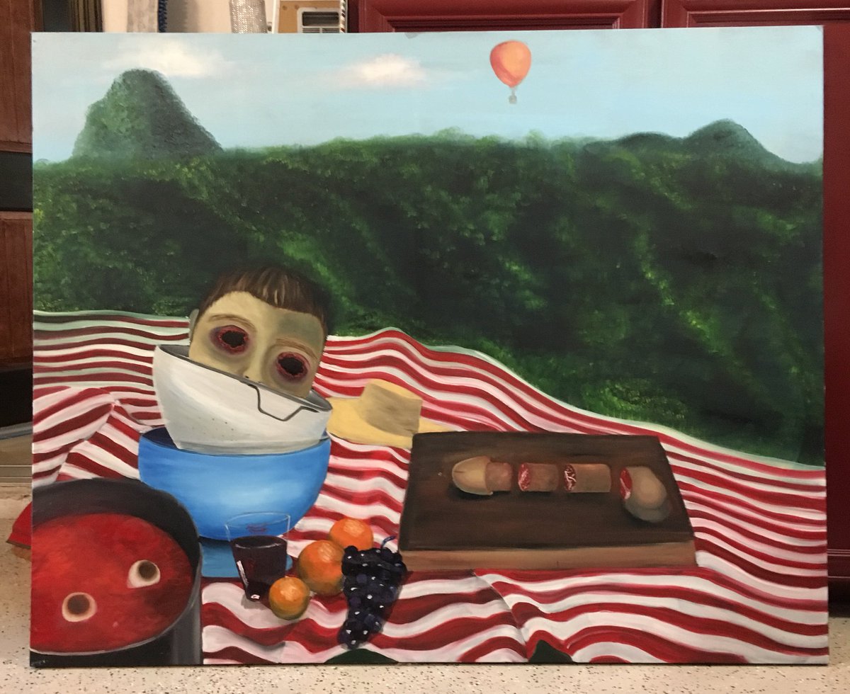 DeisySucks's tweet photo. Yes I’m exhausted. Yes I have homework piled up to here. Yes school is sucking the very life out of me. But for the past couple weeks this one has been calling out to me. It’s saying “finish me.” #unfinished #artwork #schoolblows https://t.co/VDotnnhlI3