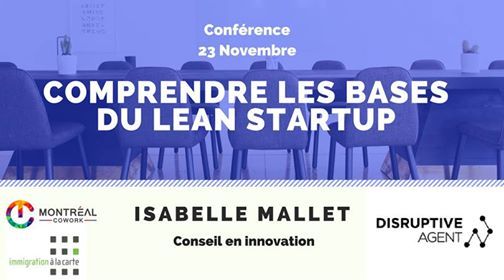 Vous voulez innover comme une Start Up?
C'est votre dernière chance de réserver votre billet pour la conférence ''Comprendre les bases du LeanStartup'' par Isabelle Mallet une experte en innovation
buff.ly/2AIwSon