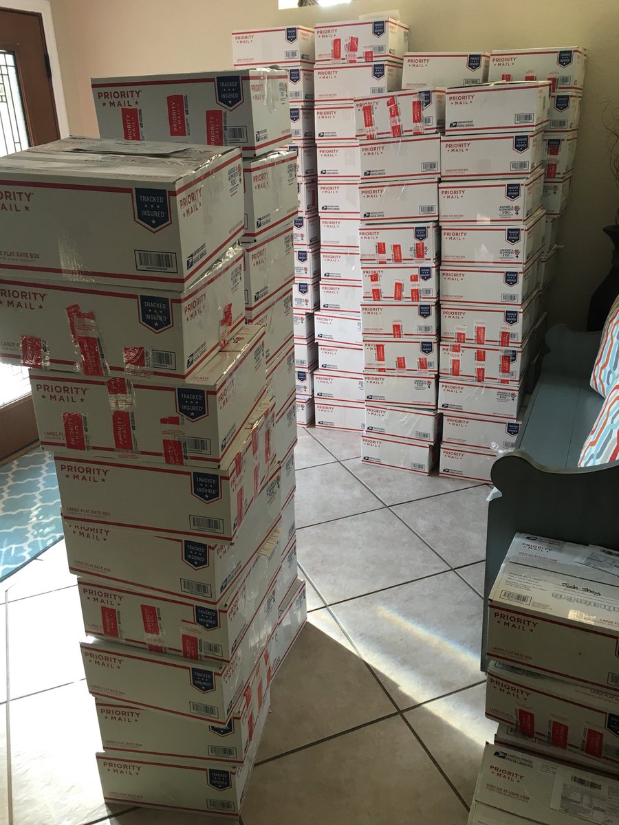 OMMcares's tweet photo. Let the shipping begin. We started shipping the 100 care packages to our military overseas today!!! #weloveourmilitary #ommcares https://t.co/rSxhk3wRDd