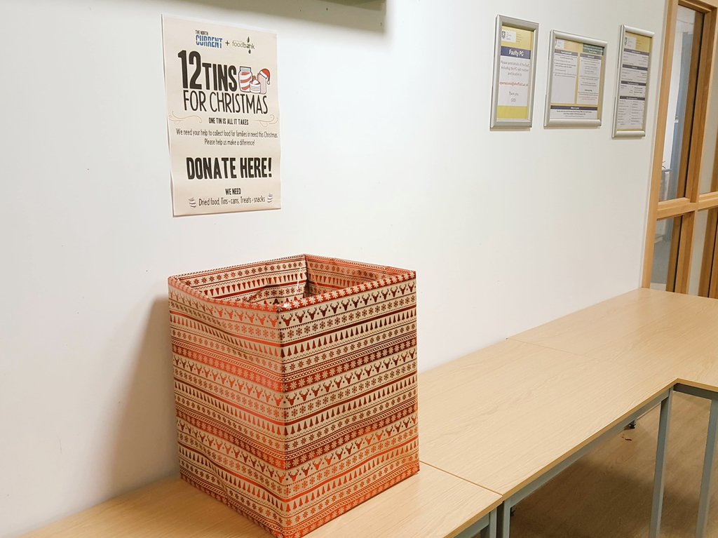 North_Current's tweet image. Look out for our donation points at 9 Mappin Street. 

Got any spare tins of food? One contribution is all it takes to make a difference to Sheffield families! 

#12tins