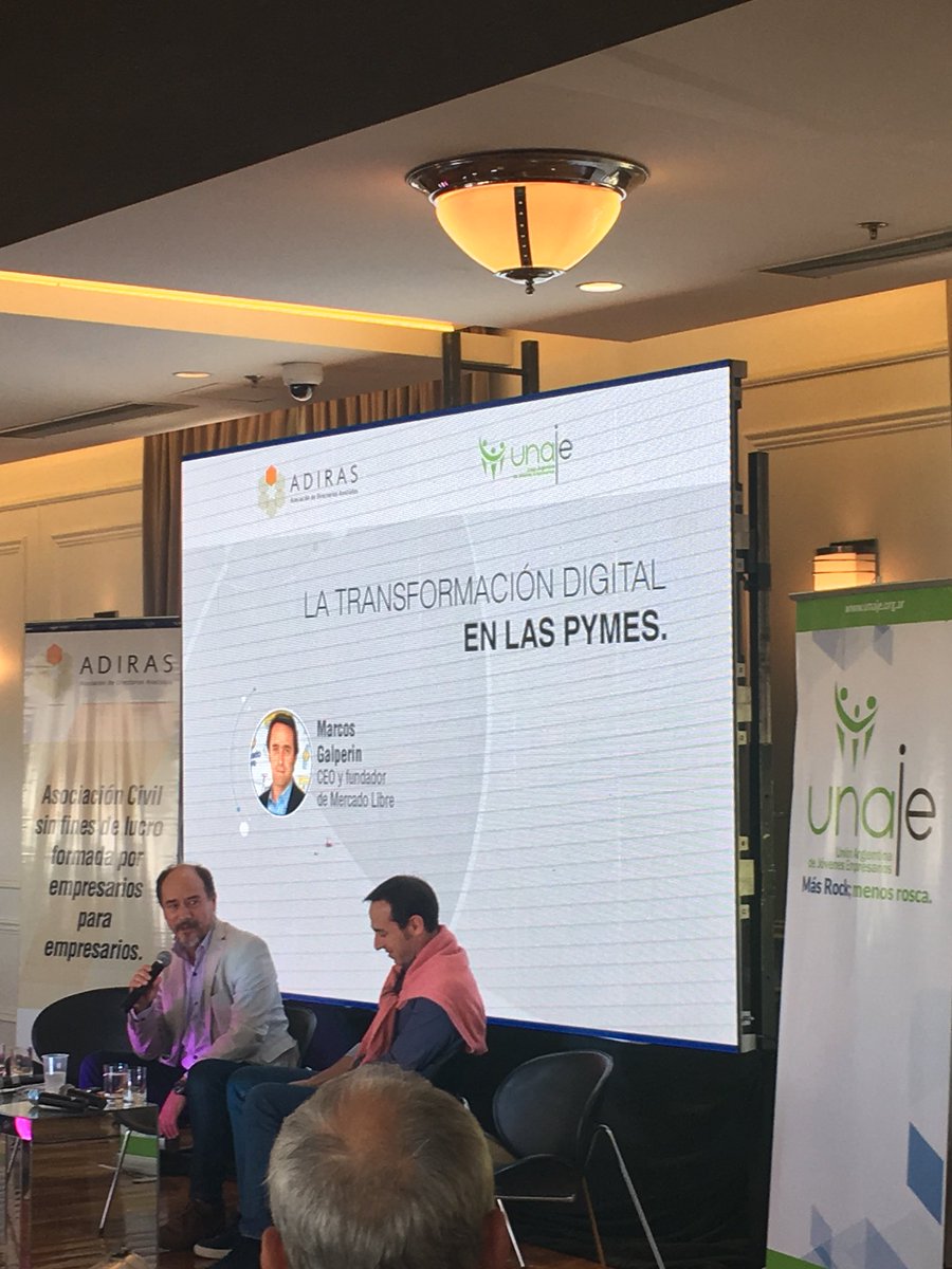 pabloargento's tweet photo. @marcos_galperin hablando sobre la  #TransformacionDigital en el evento #adiras @UNAJE https://t.co/oBAO3URTuG