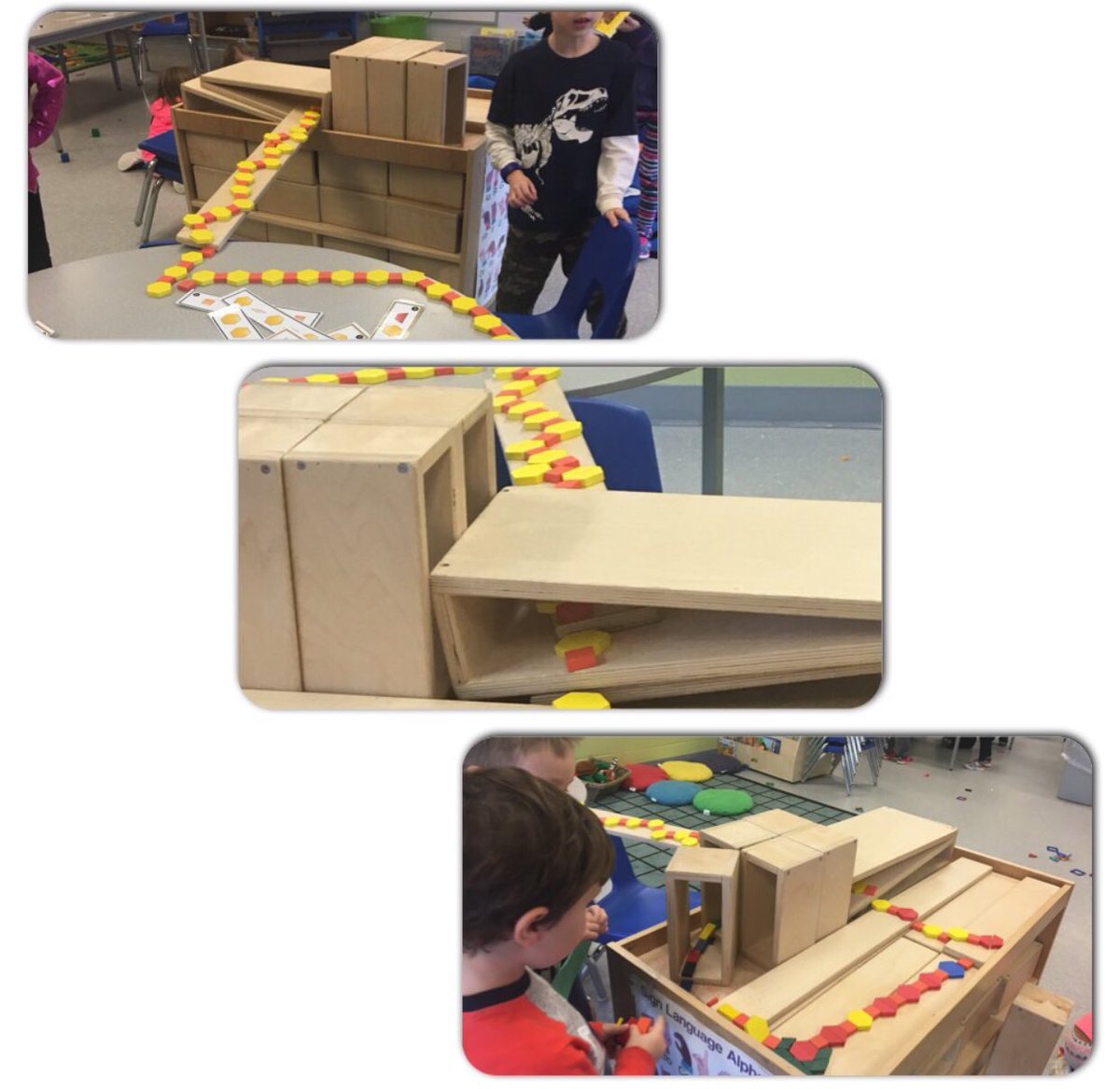 explorers108's tweet photo. Patterns are taking over room 108 @LakeSimcoePS  #MostAmazingPatternsEver #explore #shapes #teamwork #fun https://t.co/speCGKcjcP