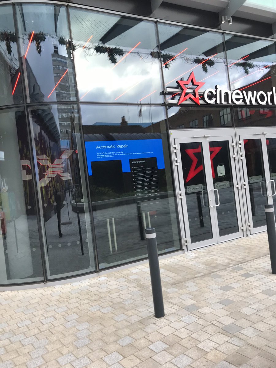 danarnie's tweet image. Swanky new Cineworld - same old Windows 10 problems #Windows10Problems #Cineworld