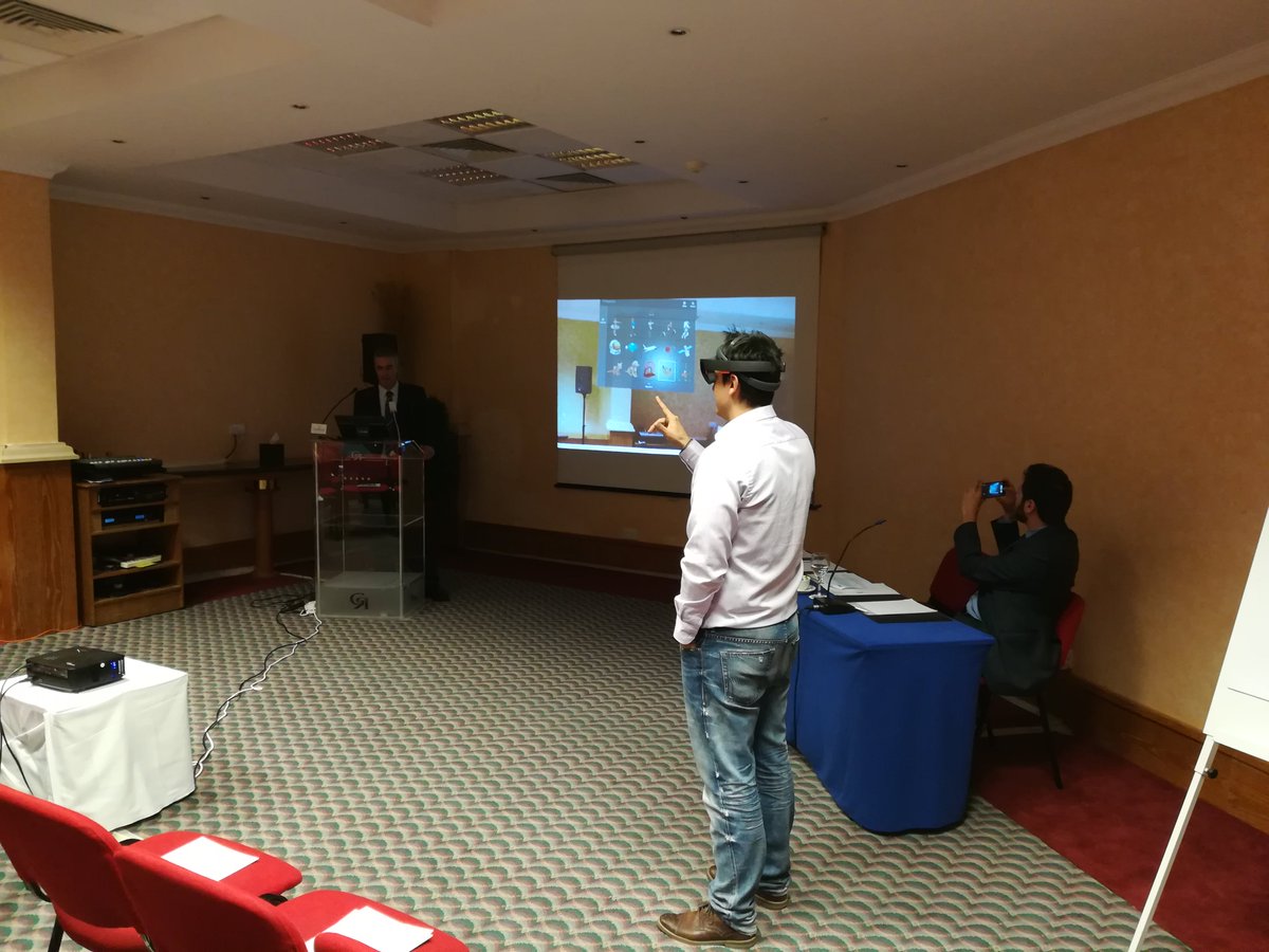 naftes_project's tweet photo. #HoloLens will be used during the @naftes_project #training - they will make the #simulation training more realistic thanks to #AR applications. Have a look at our members with HoloLens in action! #AugmentedReality #firefighting https://t.co/sXHoV5nnot