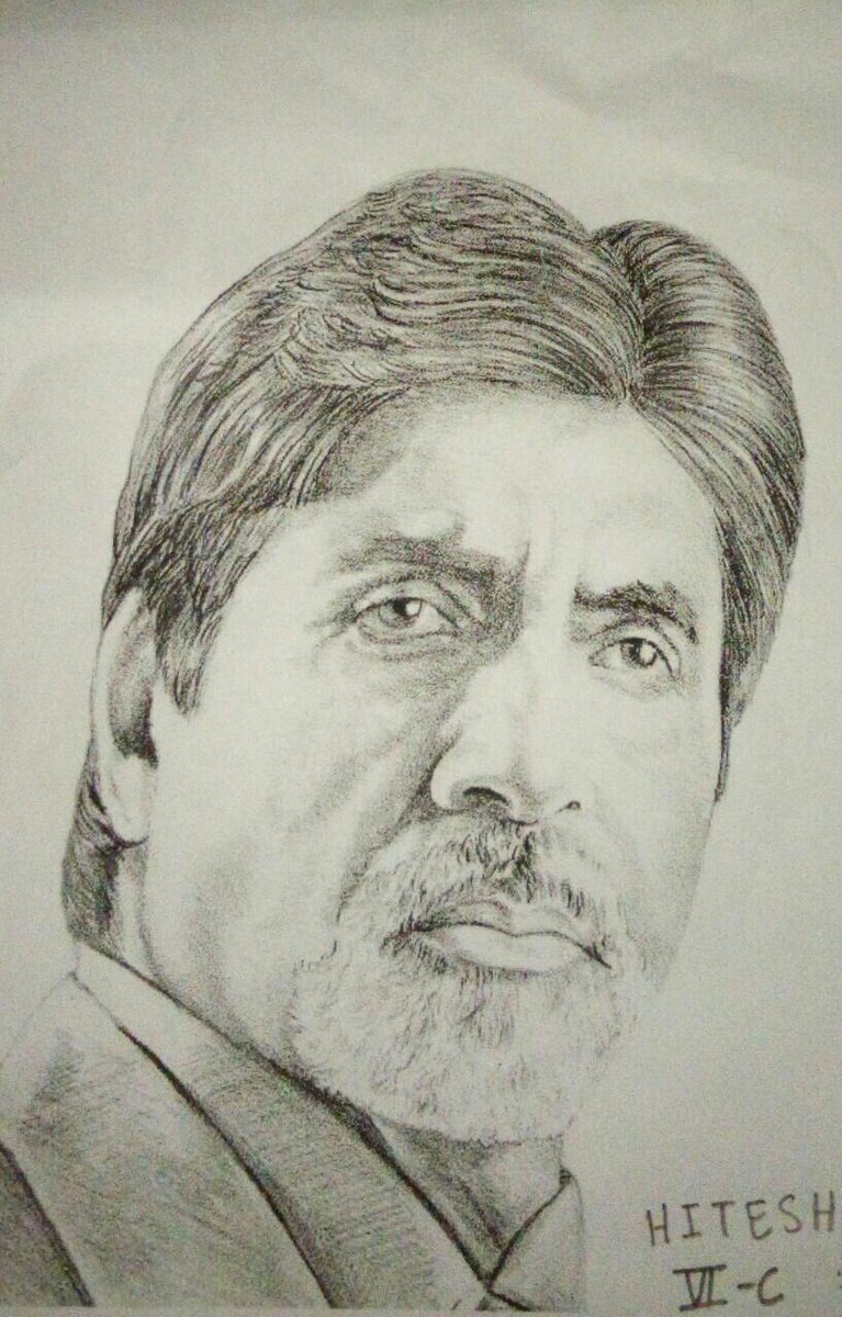 sabharwal_tanvi's tweet photo. Tribute to @SrBachchan by d student of my school. He made dis potrait of sir at very tender age. Plz #like #share #appreciate. I hope @SrBachchan likes it. #teachinglife #teaching #teacher #teacherwidacause #learningwidadifference https://t.co/RTOCoEsqrV