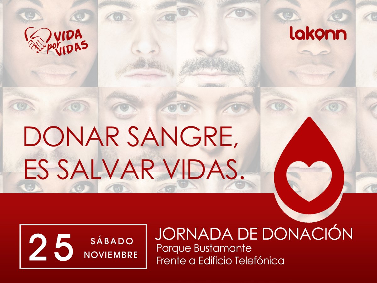 vivelakonn's tweet photo. Dona Sangre y estarás ayudando a SALVAR 3 VIDAS.  
Sábado 25 de Noviembre, jornada #VidasPorVidas ❤️  

Mas información en la imagen👇 https://t.co/MTXRzEqzfz