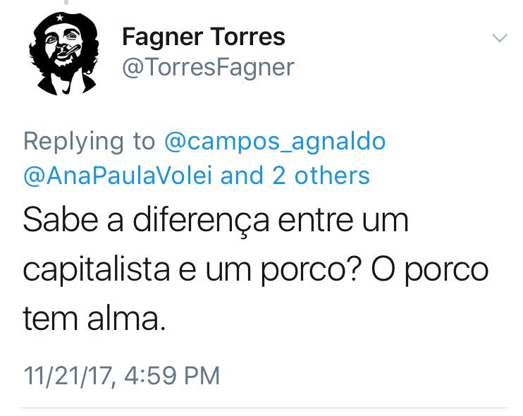 anapaulahenkel's tweet photo. .@ESPNagora é esse o nível de profissionalismo de um canal esportivo? Ter "blogueiros" como o @TorresFagner que desrespeitam esportistas que têm diferenças políticas deles? https://t.co/Ij9GYV3roe