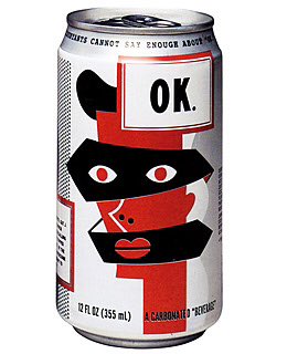 benanslow's tweet photo. In 1993 Coca Cola created OK Soda — an "edgy" soda aimed at Gen X, hiring Daniel Clowes and Charles Burns to do the artwork. (1/2) https://t.co/RCXeeBnQ86