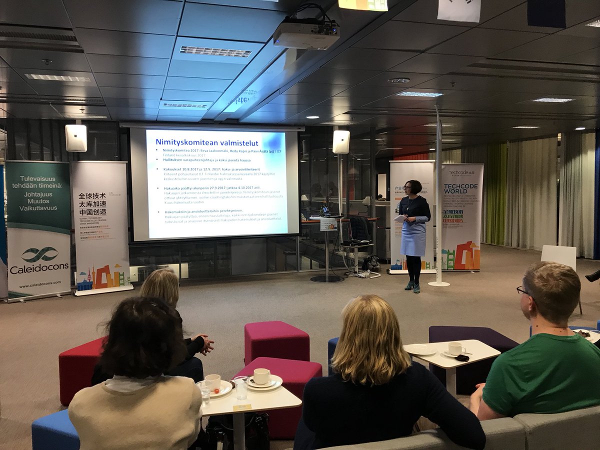 Edelliskauden ja nimityskomitean pj <a href="/AijalaPaivi/">Päivi Äijälä</a> avaa uusien hallitusjäsenten valinnan järjestelmällisen prosessin. #ICFFinland10