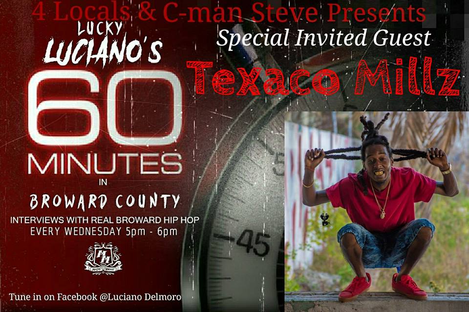 _bigtexaco's tweet photo. tune into @60minutesinbroward today at 5 to catch me hittin #LICKz πΉπ₯π₯π₯
Β·
add me on facebook to catch the live stream #TexacoMillz https://t.co/Tsm8AQqOtU