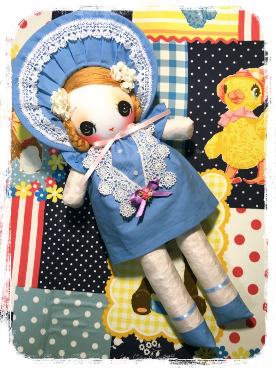 ট ইট র うのきょうこ 本日22時から追加するのはこの4点です 文化人形 月夜の魔法 15cm 紫の髪 にミステリアスな微笑みをたたえた子です 水玉生地に月星のチュールを重ねています ちなみに横髪も巻いてあります 文化人形 Doll 昭和レトロ Iichi