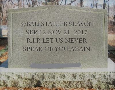 CLynchbo's tweet photo. 2017 @BallStateFB R.I.P. #ThatsGonnaLeaveAMark #ChirpChirp https://t.co/MnYTzvGgDN