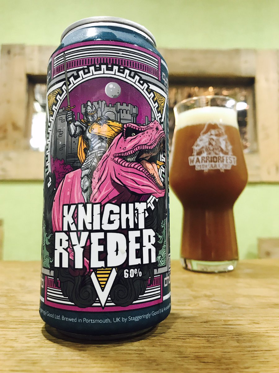 StaggeringBeer's tweet photo. Fresh batch of our @ArundelBrewery collab just off the canning line. Big, hoppy & intensely spicy #KnightRyeder is back, & in 440ml cans! https://t.co/BW6EgCGHhP