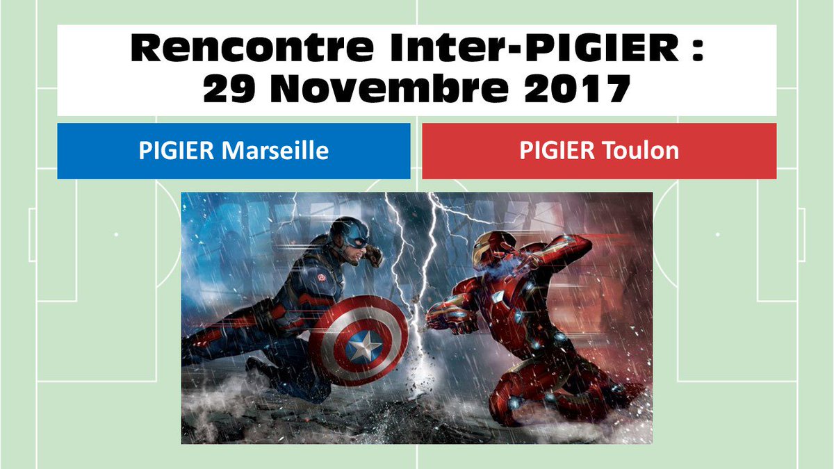PigierMarseille's tweet photo. Evènement ! 
Le Mercredi 29 Novembre aura lieu la rencontre #football de #pigiermarseille contre #pigiertoulon 
1ère équipe : BTS 1ère et 2ème année et BMO 1 
2ème équipe : Equipe pédagogique 
Match prévu à La Ciotat 
#pigierperformance 

Soutenez votre équipe favorite ! https://t.co/g4WcEpke4M
