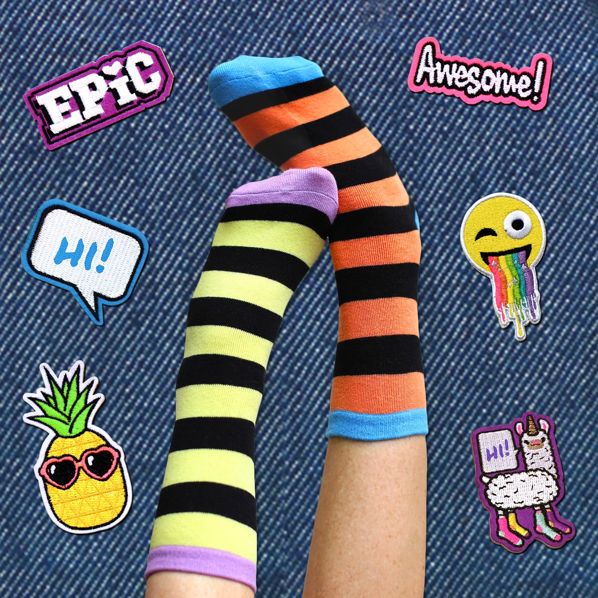 LittleMissMatch's tweet photo. Now trending: vintage! All of the great trends come back, including LittleMissMatched socks! #LMMUBU #LittleMissMatched #AttachAPatch https://t.co/nBzTmhAFzc
