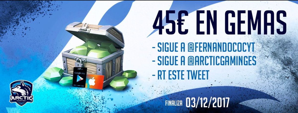 defl_airdrops's tweet photo. 😍💎¡¡SORTEAZO de 5.000 GEMAS!!💎😍

⚠️REQUISITOS:
    ✅ Dar RT a este tweet 🤟
    ✅ Seguirme @FernandoCoCYT 😋
    ✅ Seguir a @ArcticGamingES 🤗

¡Ganadores el día 3/12/2017!

Si lo compartes con tus amigos tendrás más posibilidades de ganar 🤯

¡Mucha suerte! 🍀😘 https://t.co/e5XN2Gm41U
