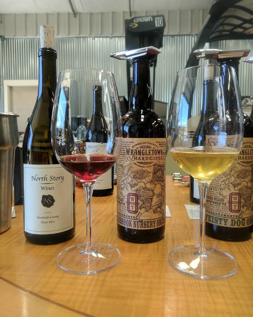 WrangletownCo's tweet photo. Tasting room is open today! #pickcider and #wine for your Thanksgiving celebration. Open 12-6. #drycider #shoplocally #arcata #creamerydistrict #humboldtmade #bottlestogo #supportyourlocalwinemaker https://t.co/DeXmD9jSPD