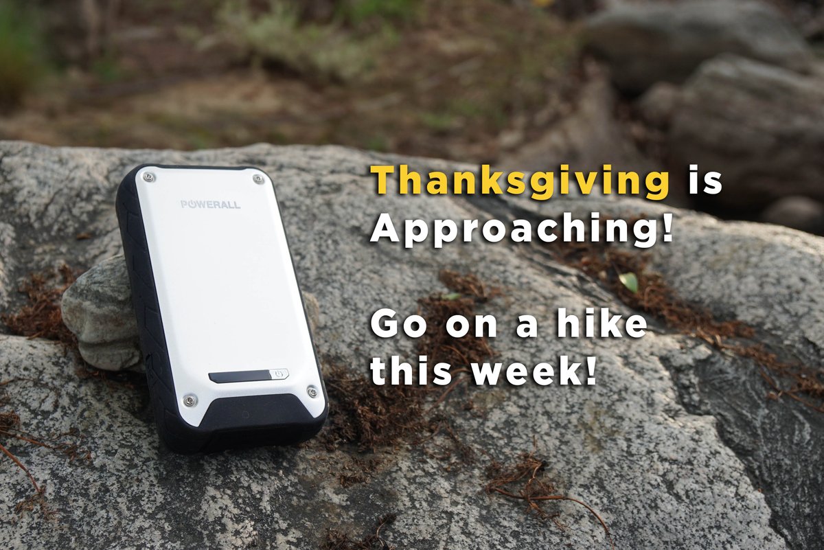 ThePowerall's tweet photo. Thanksgiving is almost here! Take the time off to go on a hike. It’s beautiful out!
. 
#Thanksgiving #outdoor #hiking #powerall #tech #gadget #yosemite #adventure #like https://t.co/3VXNnb4SMw