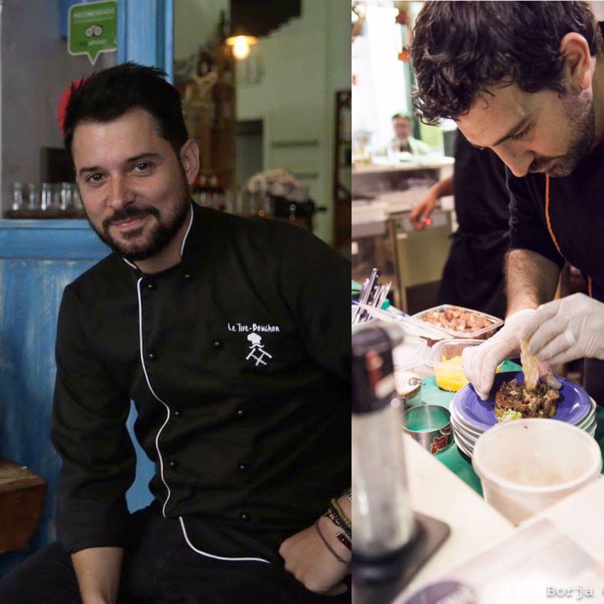 Amigos esta noche a partir de las 20,30h nos vemos en Condendê (Mdo de la Calle Feria) 
*AndalAsia* Jesús Villota (Abacería Antípodas) &amp; José Molina (Tire Bouchon) se juntan en la cocina para crear una noche especial.